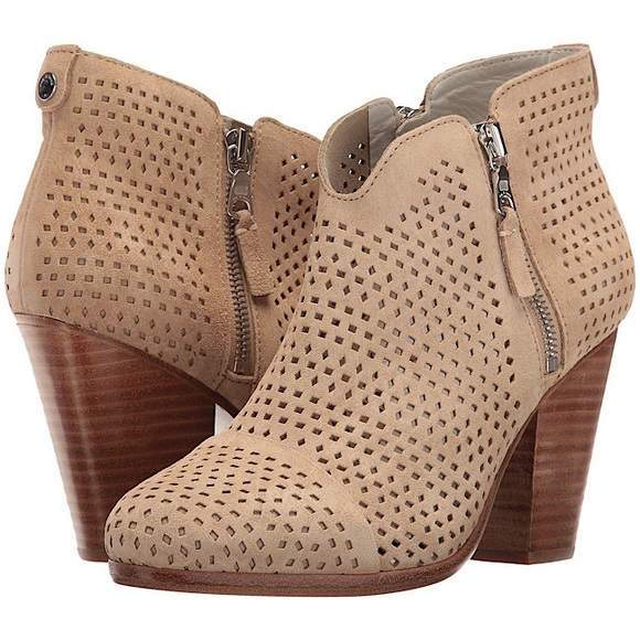 RAG BONE MARGOT BOOT IN STUCCO SUEDE PERFORATED